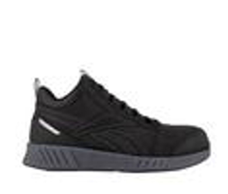 Men REEBOK WORK Electric Hazard | Men'S Reebok Work Fusion Rb4302 Work Shoes Black/Grey