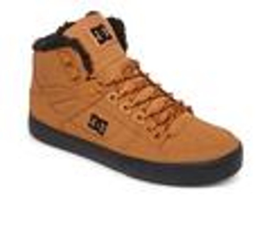 Men DC High Tops | Men'S Dc Pure High-Top Wc Wnt Skate Shoes Wheat/Black