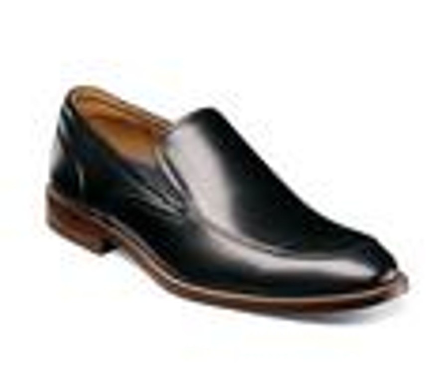 Men Florsheim Loafers | Men'S Florsheim Rucci Moc Toe Slip On Dress Loafers Black