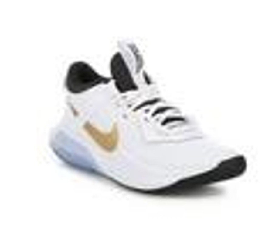 Kids Nike Athletics & Sneakers | Kids' Nike Big Kid Air Zoom Crossover Basketball Shoes Wht/Gold/Blk