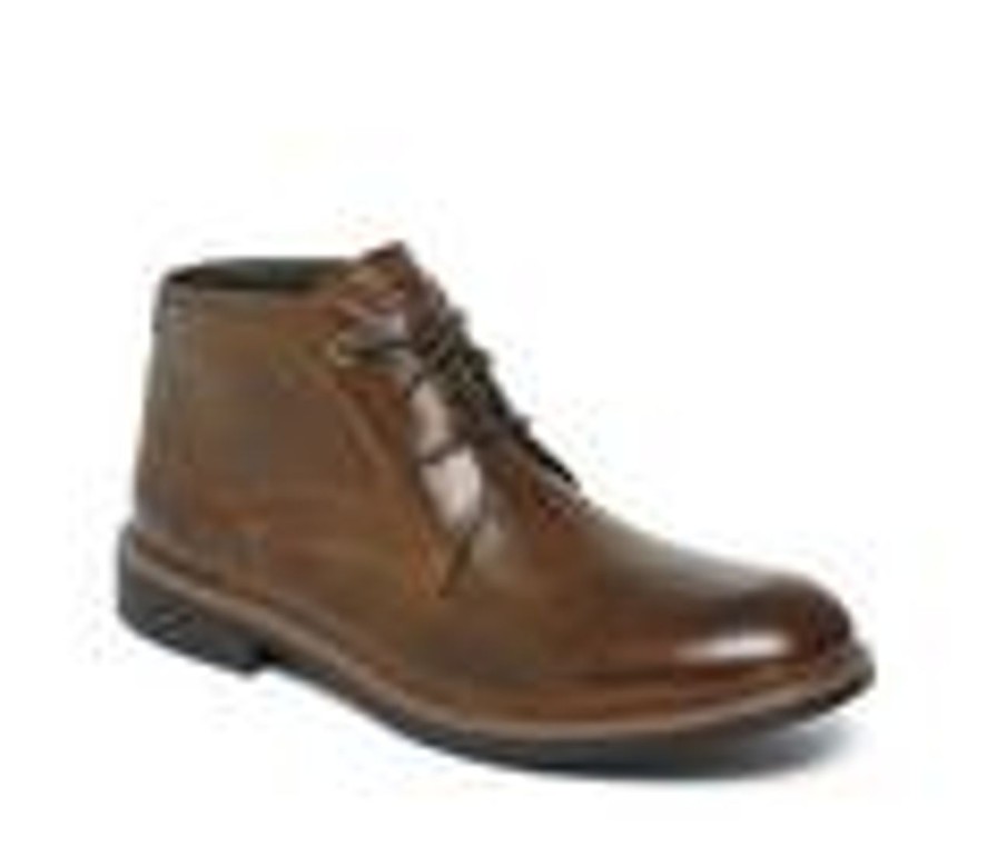 Men Rockport Boots | Men'S Rockport Classic Break Chukka Dress Boots Dark Brown