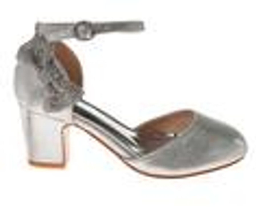 Kids Badgley Mischka Dress | Girls' Badgley Mischka Lila Luxe 13-6 Dress Shoes Silver