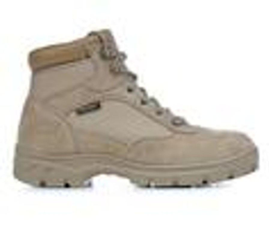 Men Skechers Work Soft Toe | Men'S Skechers Work 200056 Millit Work Boots Coyote