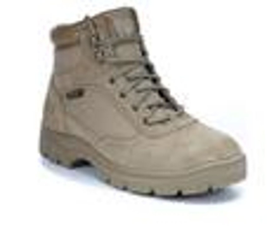 Men Skechers Work Soft Toe | Men'S Skechers Work 200056 Millit Work Boots Coyote