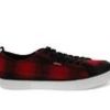 Men Levis Oxfords | Men'S Levis Anikin Neo Plaid Casual Shoes Blk/Red