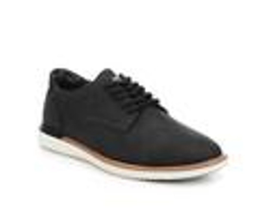 Men Madden Oxfords | Men'S Madden Dallas Dress Shoes Black Suede