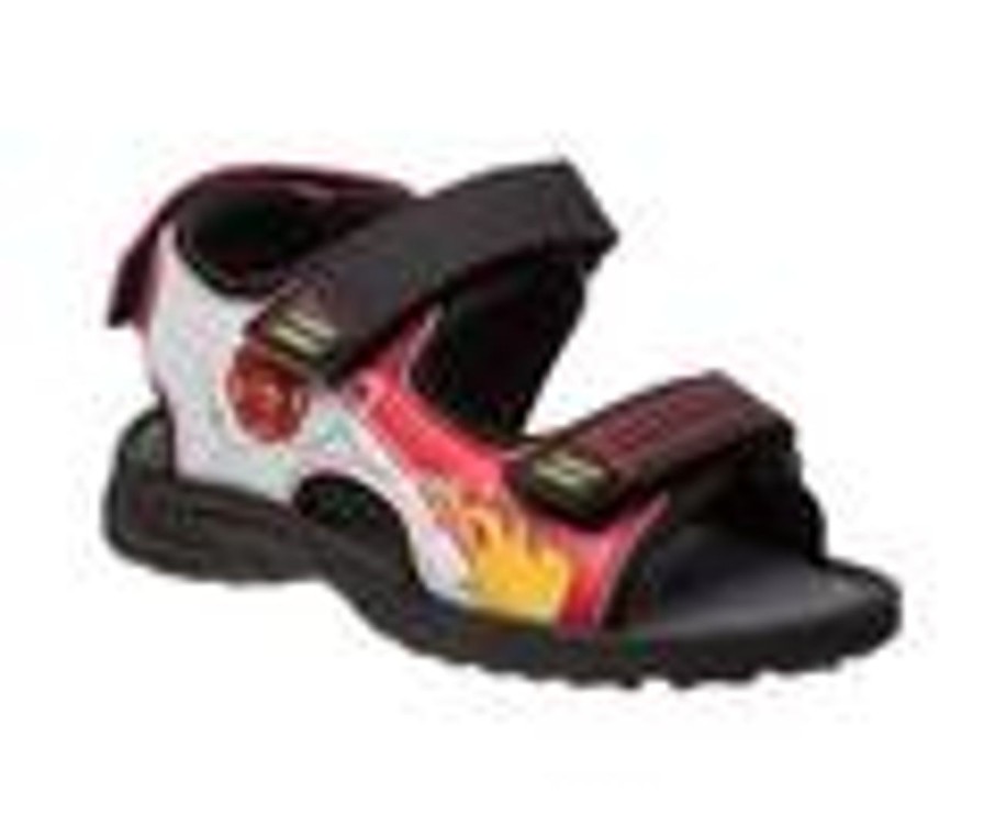 Kids Rugged Bear Sandals | Boys' Rugged Bear Toddler Rb88282H Firefighter Sport Sandals Black/Red