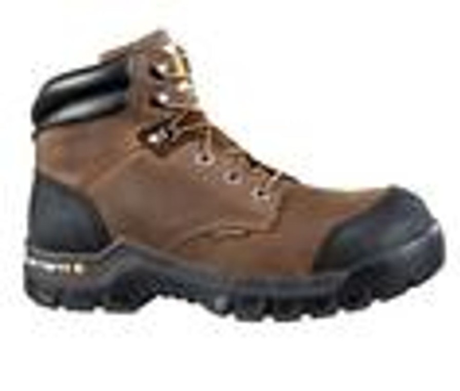 Men Carhartt Electric Hazard | Men'S Carhartt Cmf6380 Waterproof Comp Toe Work Boots Dark Brown