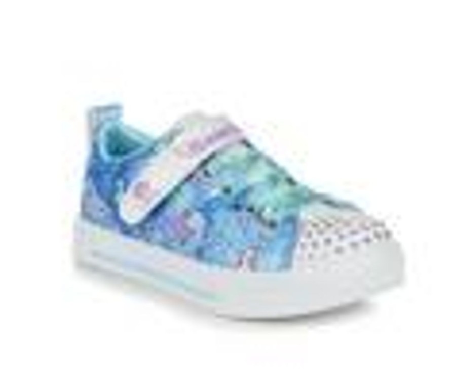 Kids Skechers Casual | Girls' Skechers Little Kid Twinkle Sparks Light-Up Sneakers Blue/Multi