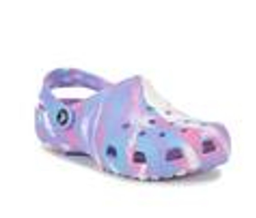 Kids Crocs Sandals | Kids' Crocs Little Kid & Big Kid Classic Marbled 2 Clogs White/Pink