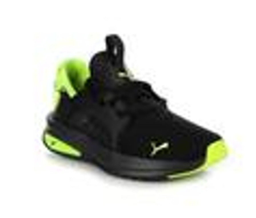 Kids Puma Athletics & Sneakers | Boys' Puma Little Kid Softride Enzo Evo Spray Slip-On Running Shoes Black/Volt