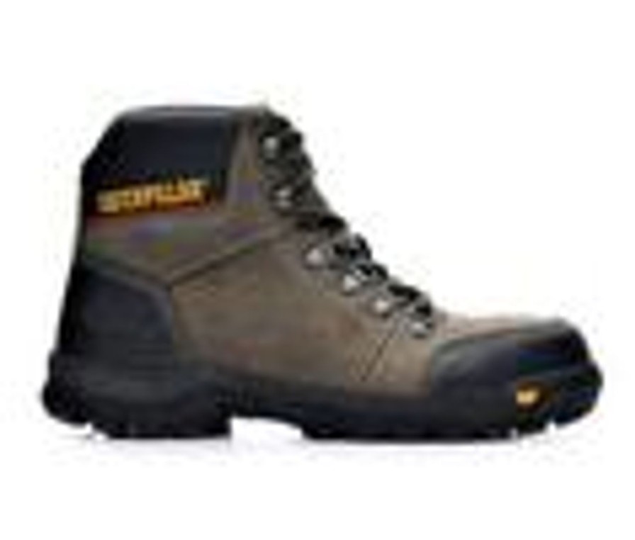 Men Caterpillar Electric Hazard | Men'S Caterpillar Outline Steel Toe Work Boots Gray