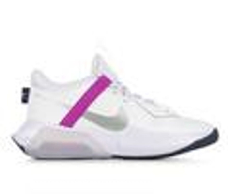 Kids Nike Athletics & Sneakers | Girls' Nike Big Kid Air Zoom Crossover Basketball Shoes White/Silvr/Ppl