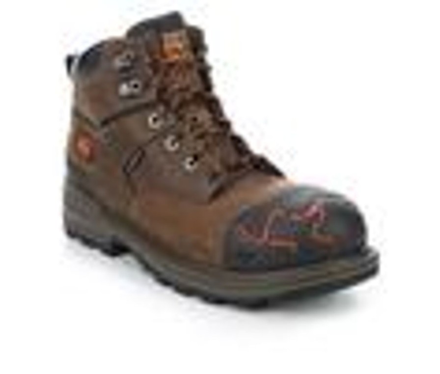 Men Timberland Pro Waterproof | Men'S Timberland Pro Magnitude 6 Inch Comp Toe Work Boots Brown