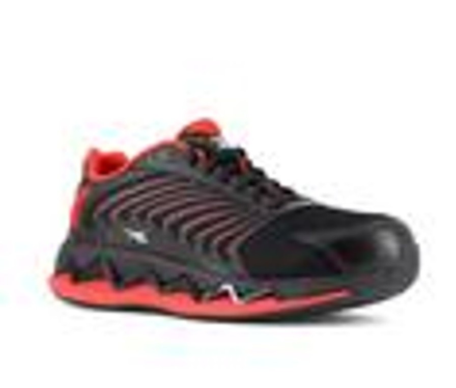 Men REEBOK WORK Electric Hazard | Men'S Reebok Work Zig Elusion Heritage Work Rb3223 Work Shoes Black/Red