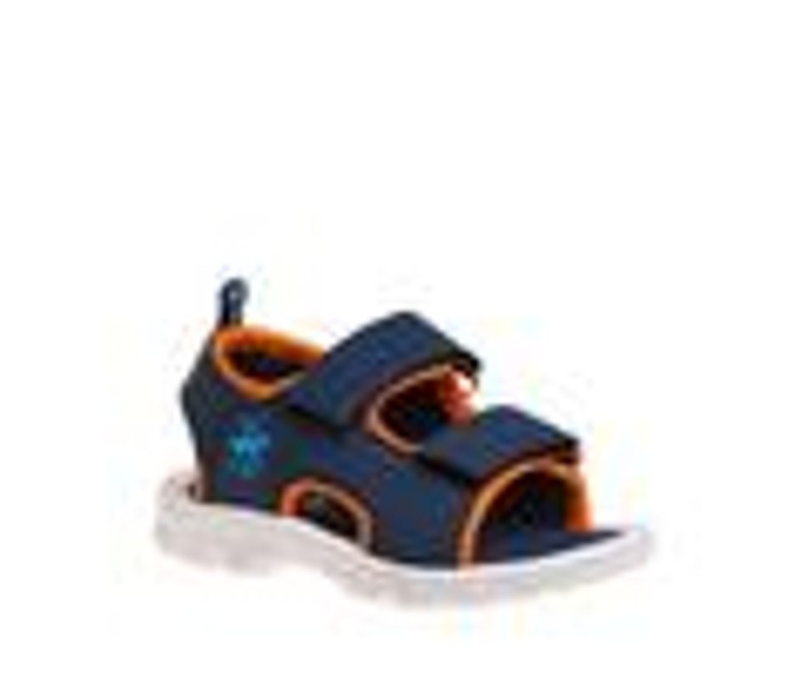 Kids Beverly Hills Polo Club Sandals | Boys' Beverly Hills Polo Club Little Kid & Big Kid Woodpecker Sandals Navy/Orange