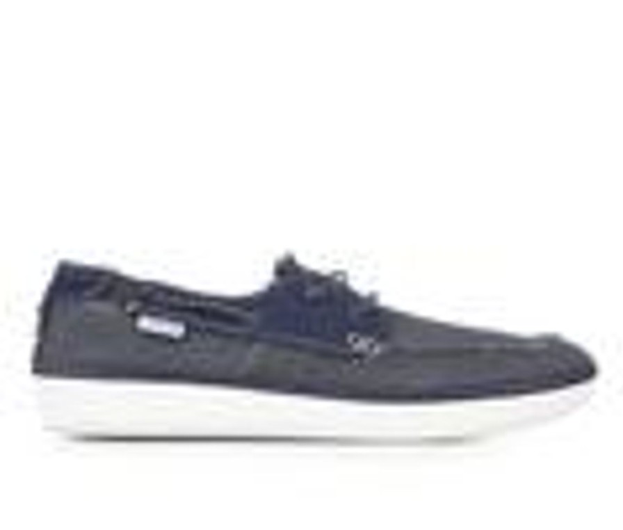 Men Clarks Boat Shoes | Men'S Clarks Higley Tie Boat Shoes Navy Combi