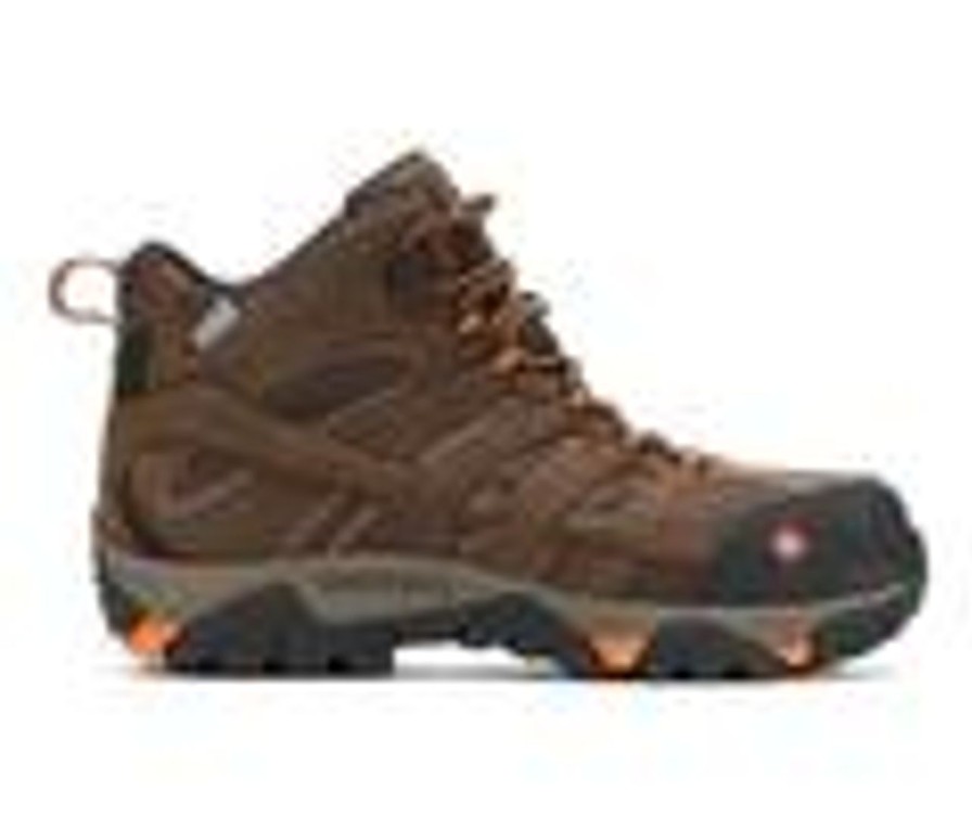 Men Merrell Work Composite And Alloy Toe | Men'S Merrell Work Moab Vertex Mid Waterproof Comp Toe Work Boots Clay