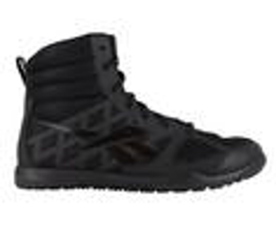 Men REEBOK WORK Electric Hazard | Men'S Reebok Work Nano Tactical Rb7120 Work Boots Black