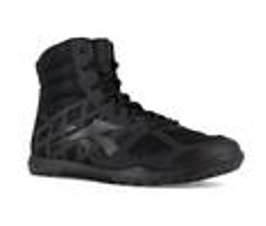 Men REEBOK WORK Electric Hazard | Men'S Reebok Work Nano Tactical Rb7120 Work Boots Black