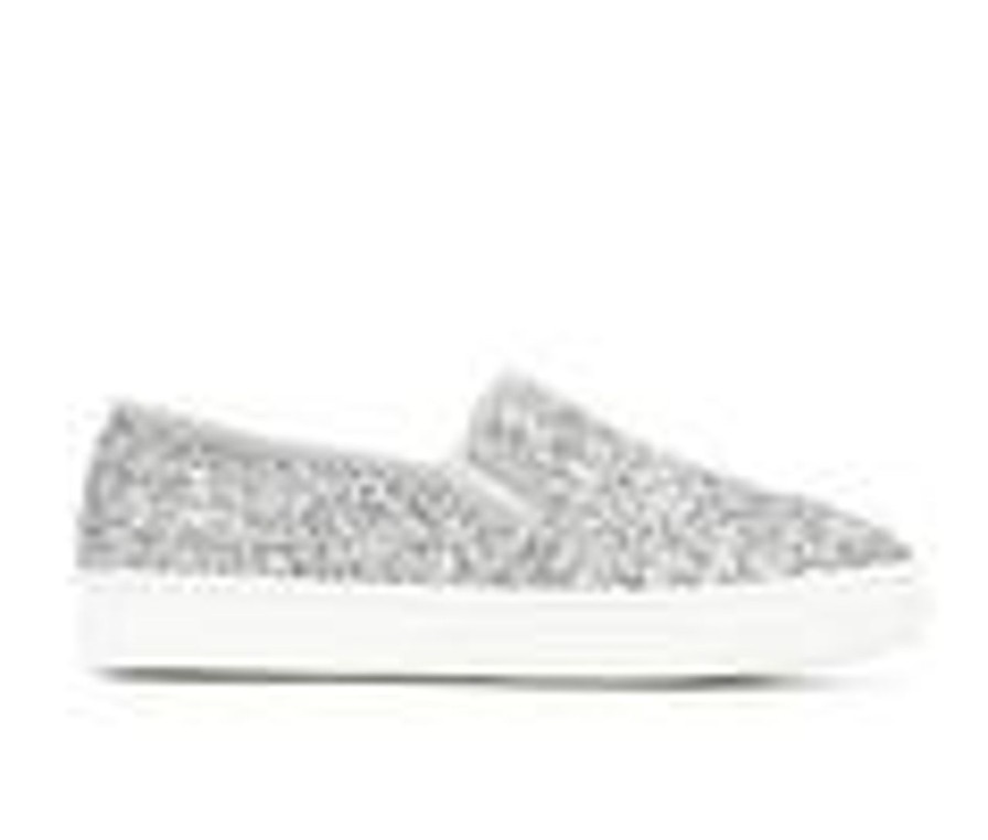 Kids Soda Casual | Girls' Soda Toddler & Little Kid & Big Kid Trait Slip-On Sneakers Silver Glitter