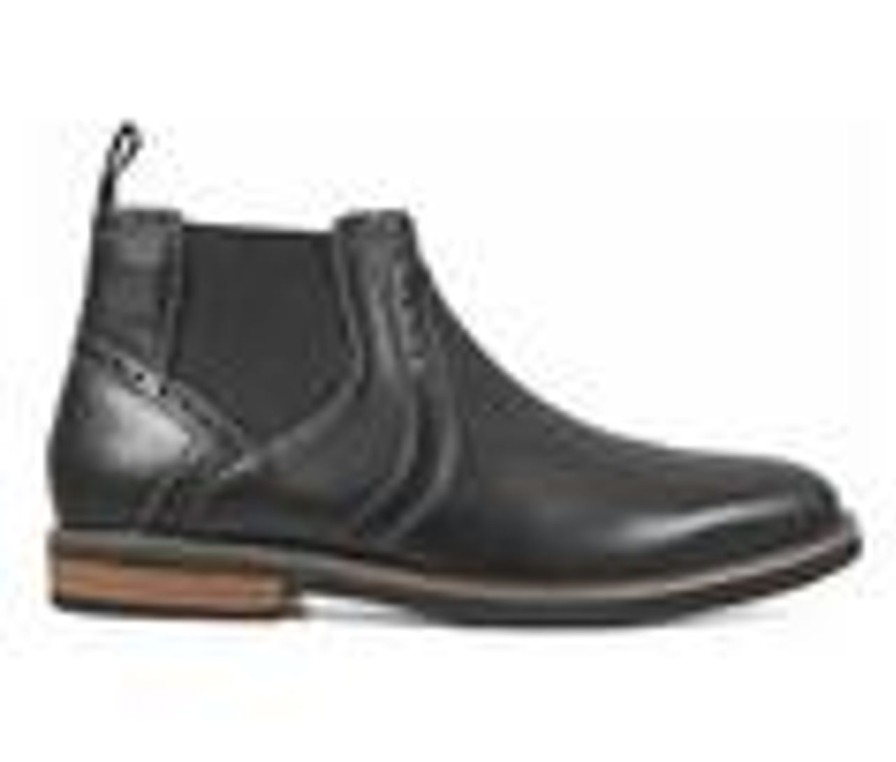 Men Nunn Bush Boots | Men'S Nunn Bush Otis Plain Toe Chelsea Boots Black Tumbled