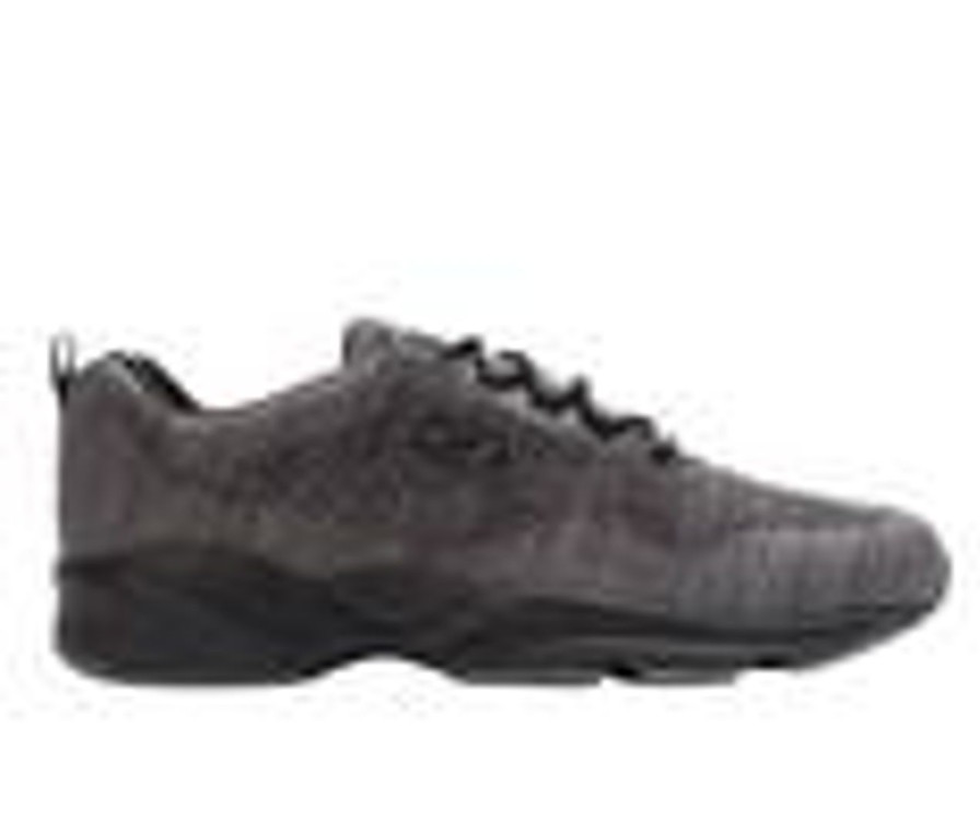 Men Propet Walking And Hiking | Men'S Propet Stability Fly Sneakers Dk Grey/Lt Grey