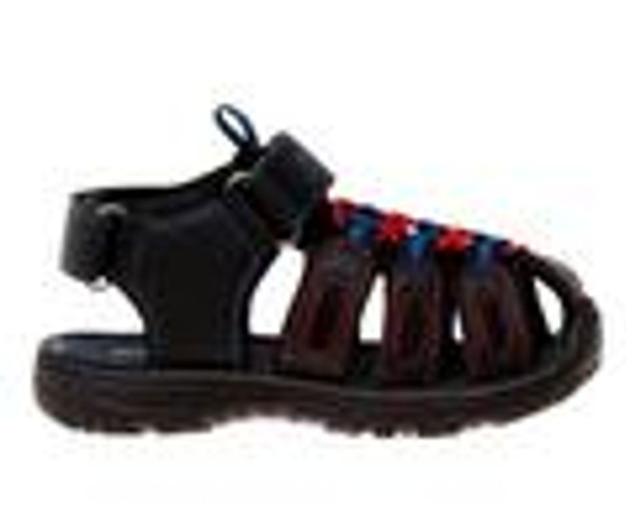 Kids Beverly Hills Polo Club Sandals | Boys' Beverly Hills Polo Club Epic Ethan 11-4 Sandals Black/Red