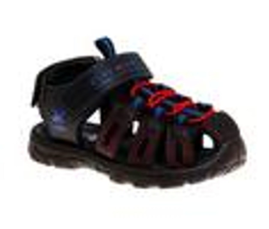 Kids Beverly Hills Polo Club Sandals | Boys' Beverly Hills Polo Club Epic Ethan 11-4 Sandals Black/Red