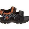 Kids Beverly Hills Polo Club Sandals | Boys' Beverly Hills Polo Club Rugged Raiders 5-10 Sandals Black/Orange