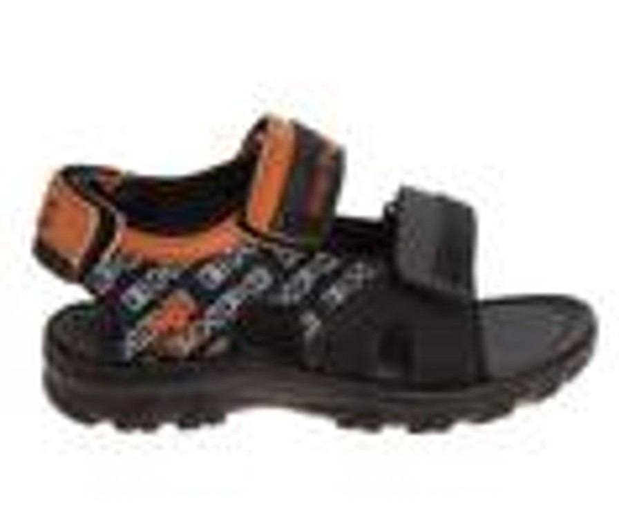 Kids Beverly Hills Polo Club Sandals | Boys' Beverly Hills Polo Club Rugged Raiders 5-10 Sandals Black/Orange