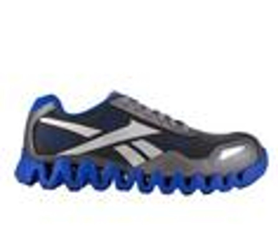 Men REEBOK WORK Composite And Alloy Toe | Men'S Reebok Work Zig Pulse Work Rb3018 Shoes Grey/Blue