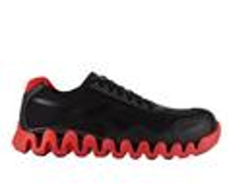 Men REEBOK WORK Electric Hazard | Men'S Reebok Work Zig Pulse Work Rb3016 Shoes Black/Red