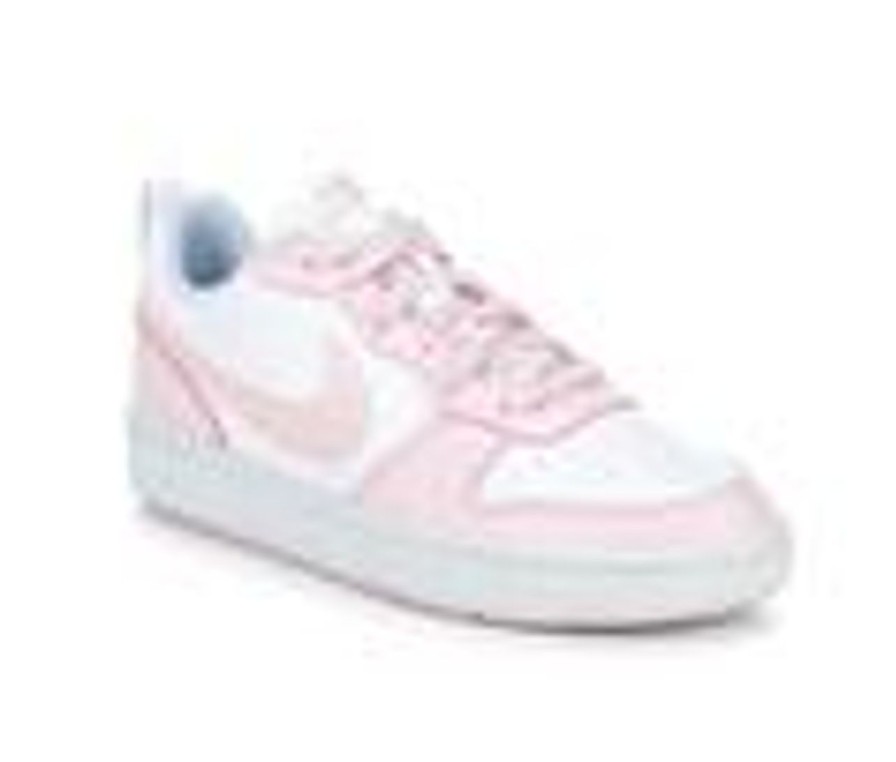 Kids Nike Athletics & Sneakers | Girls' Nike Big Kid Court Borough Low Recraft Gs Sneakers White/Pink Foam