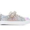 Kids Skechers Casual | Girls' Skechers Little Kid Sparkle Sequins So Bright Twinkle Toes Light-Up Sneakers Silver/Gold