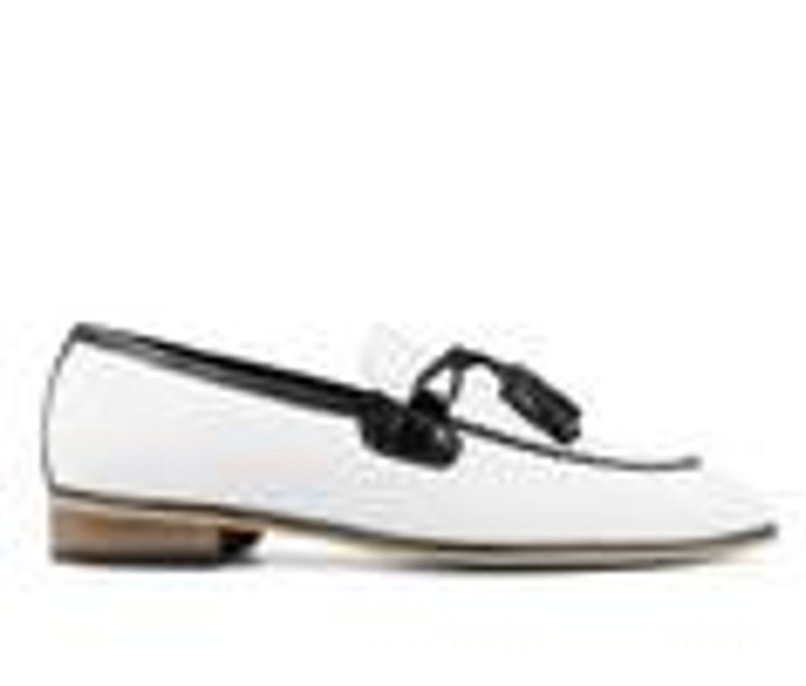 Men Stacy Adams Loafers | Men'S Stacy Adams Bianchi Loafers White/Black