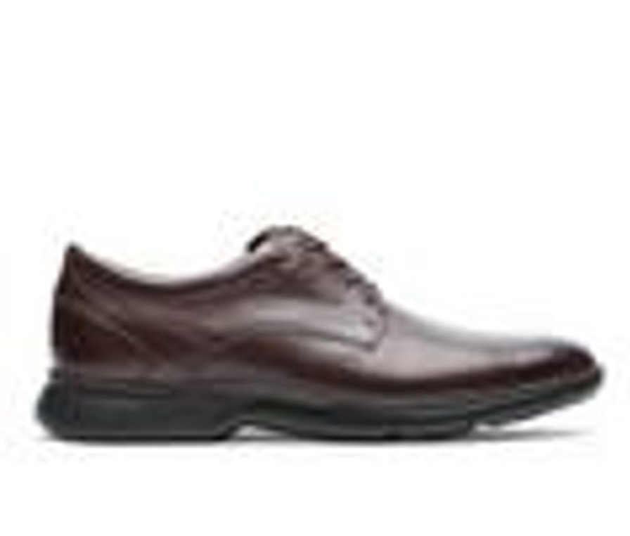 Men Rockport Oxfords | Men'S Rockport Trueflex Dressports Plain Toe Oxfords Dark Brown