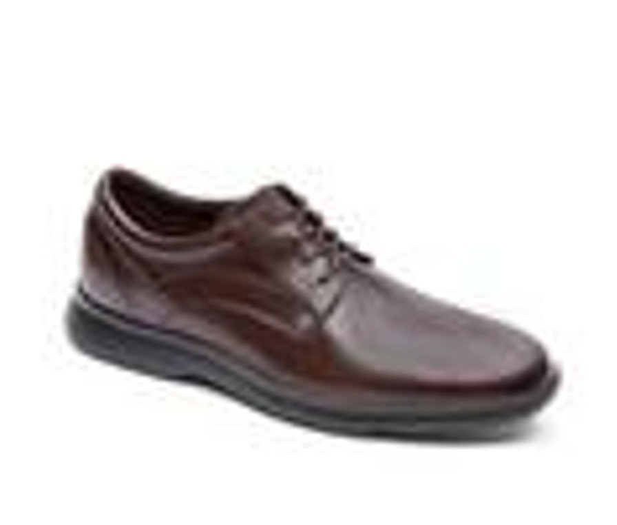 Men Rockport Oxfords | Men'S Rockport Trueflex Dressports Plain Toe Oxfords Dark Brown