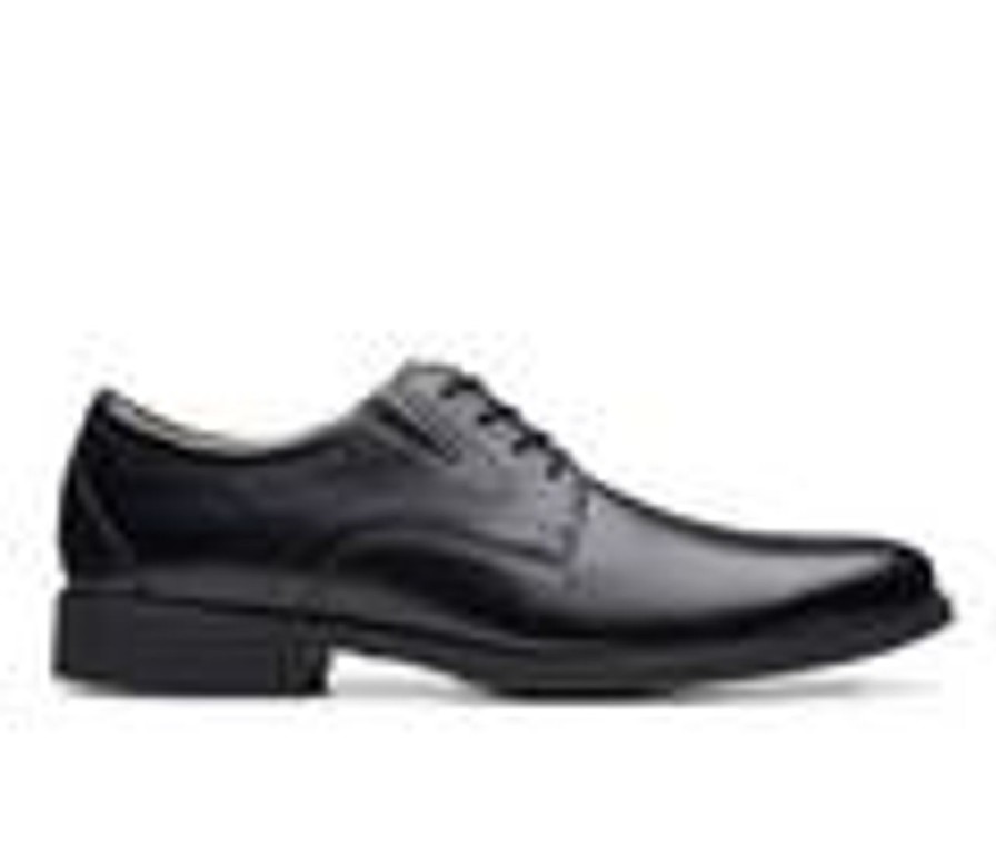 Men Clarks Oxfords | Men'S Clarks Whiddon Plain Dress Oxfords Black Leather