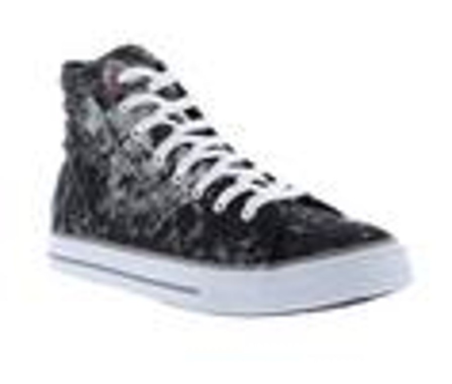 Men Ed Hardy High Tops | Men'S Ed Hardy Justice High-Top Casual Sneakers Black