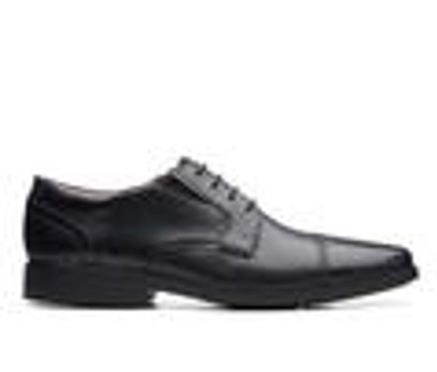 Men Clarks Oxfords | Men'S Clarks Clarkslite Cap Toe Oxfords Black Leather