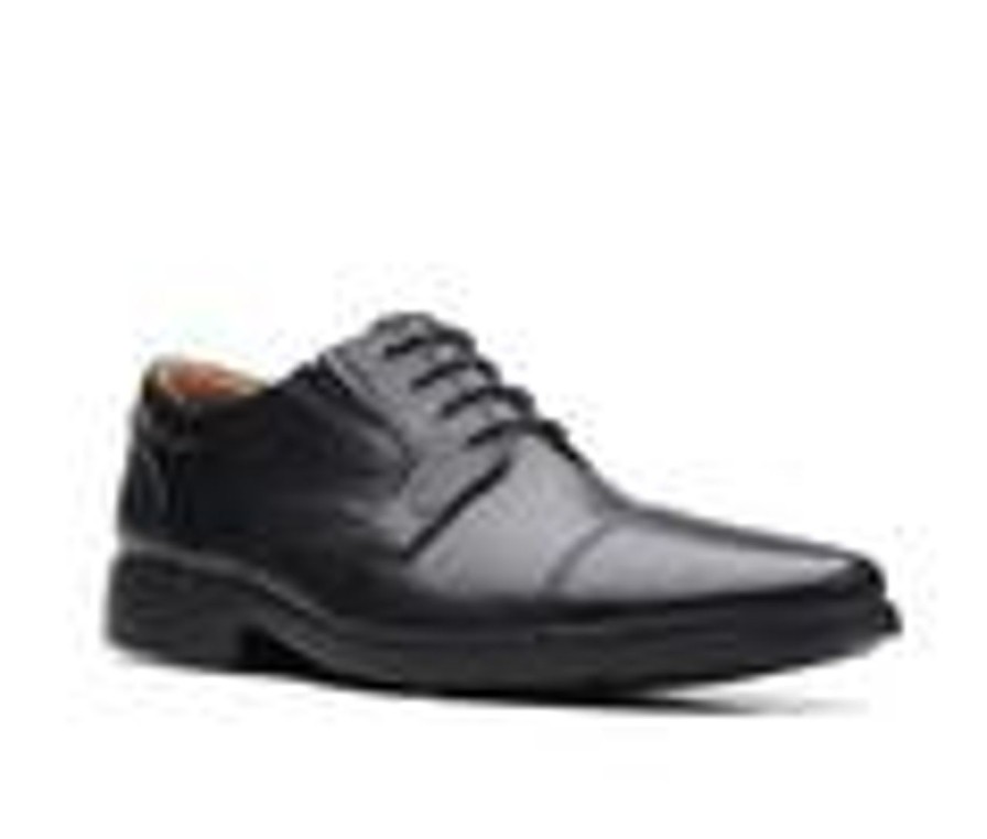 Men Clarks Oxfords | Men'S Clarks Clarkslite Cap Toe Oxfords Black Leather