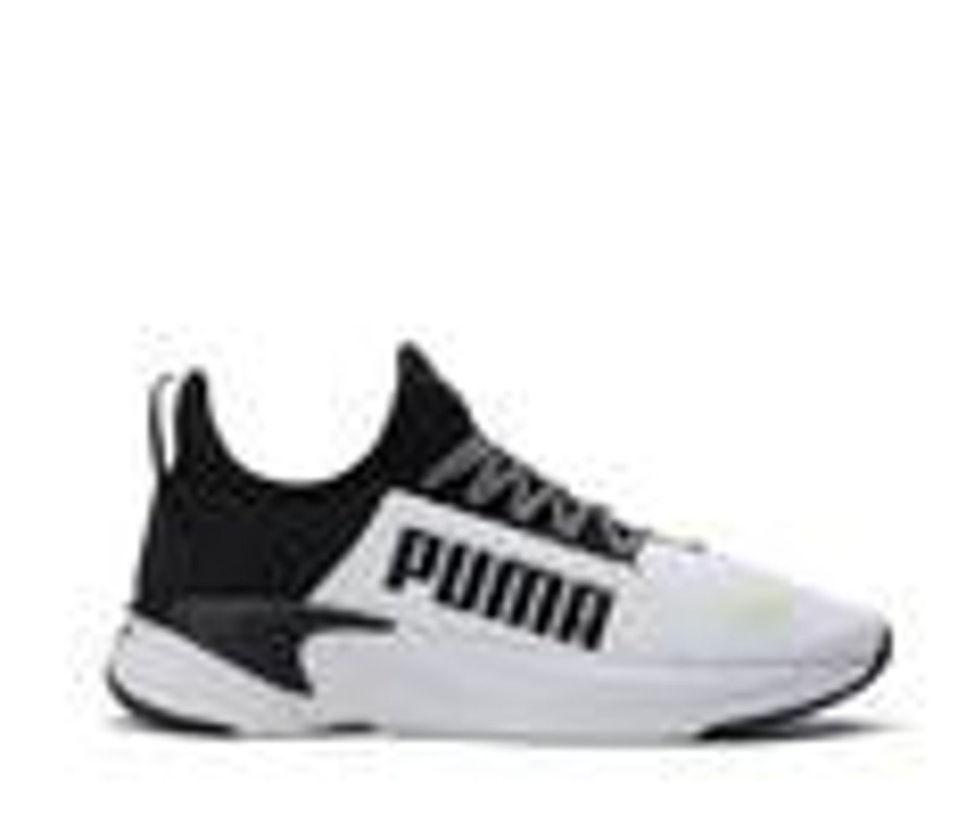 Men Puma Slip-Ons | Men'S Puma Softride Premier Slip-On Sneakers White/Black/Yel