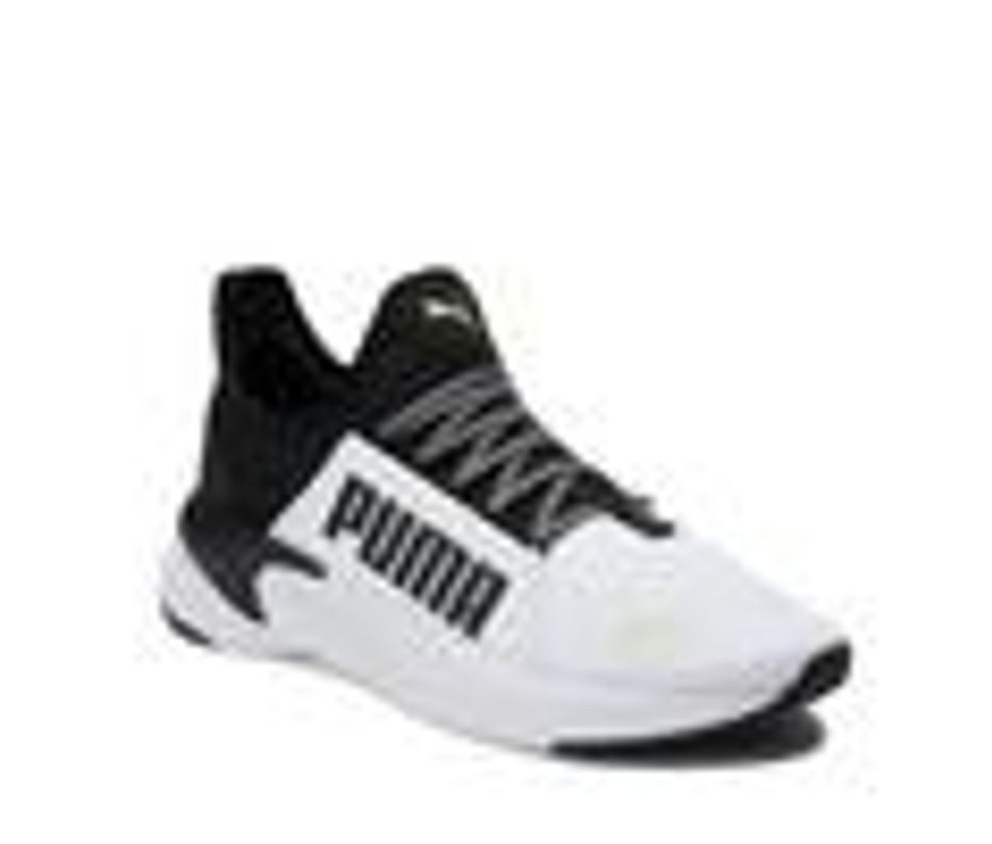 Men Puma Slip-Ons | Men'S Puma Softride Premier Slip-On Sneakers White/Black/Yel