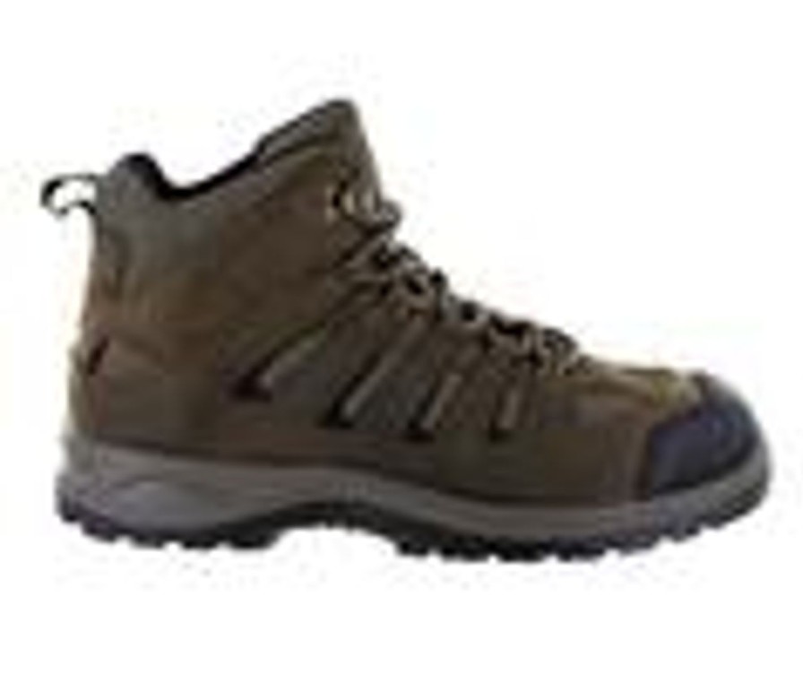 Men Northside Waterproof | Men'S Northside Axson Mid Composite Toe Waterproof Work Boots Medium Brown