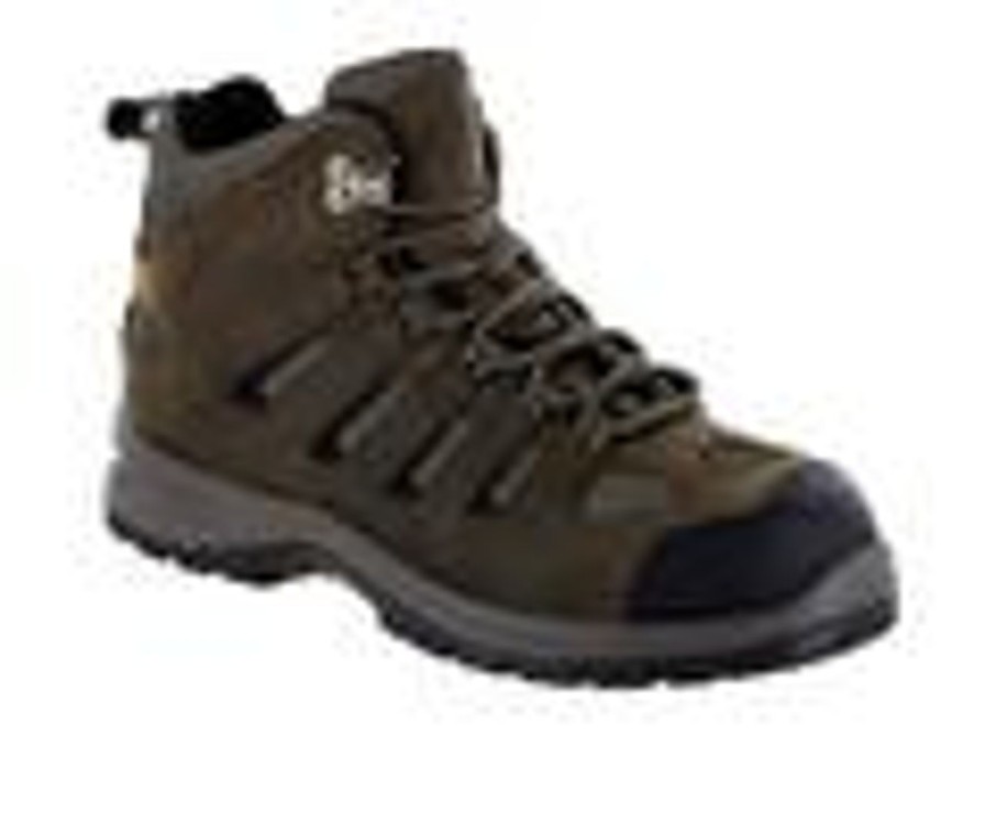 Men Northside Waterproof | Men'S Northside Axson Mid Composite Toe Waterproof Work Boots Medium Brown