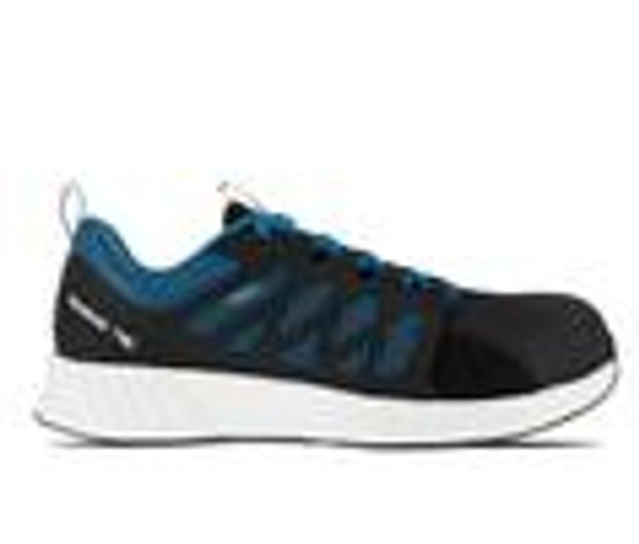 Men REEBOK WORK Electric Hazard | Men'S Reebok Work Fusion Flexweave Electrical Hazard Work Shoes Black/Blue