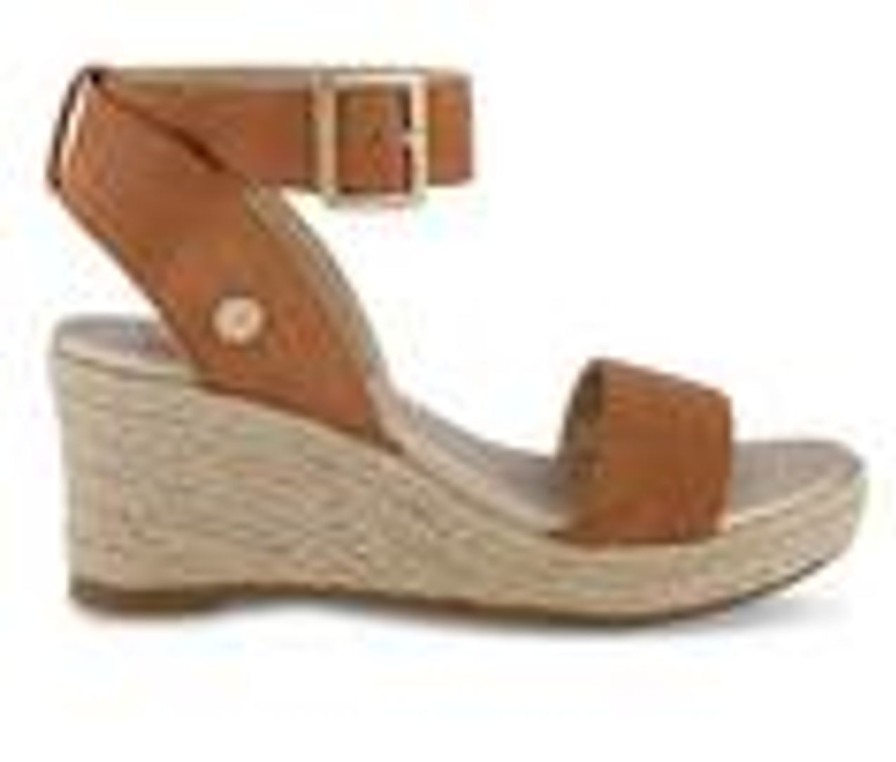 Kids Jessica Simpson Sandals | Girls' Jessica Simpson Little Kid & Big Kid Asha Cuff Espadrille Wedge Sandals Cognac