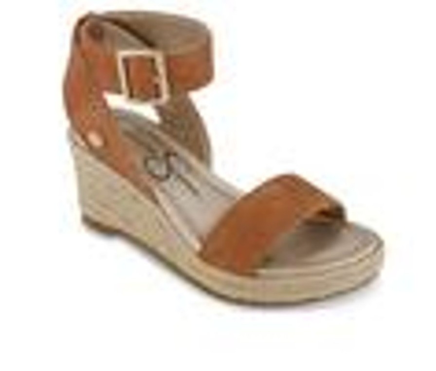 Kids Jessica Simpson Sandals | Girls' Jessica Simpson Little Kid & Big Kid Asha Cuff Espadrille Wedge Sandals Cognac