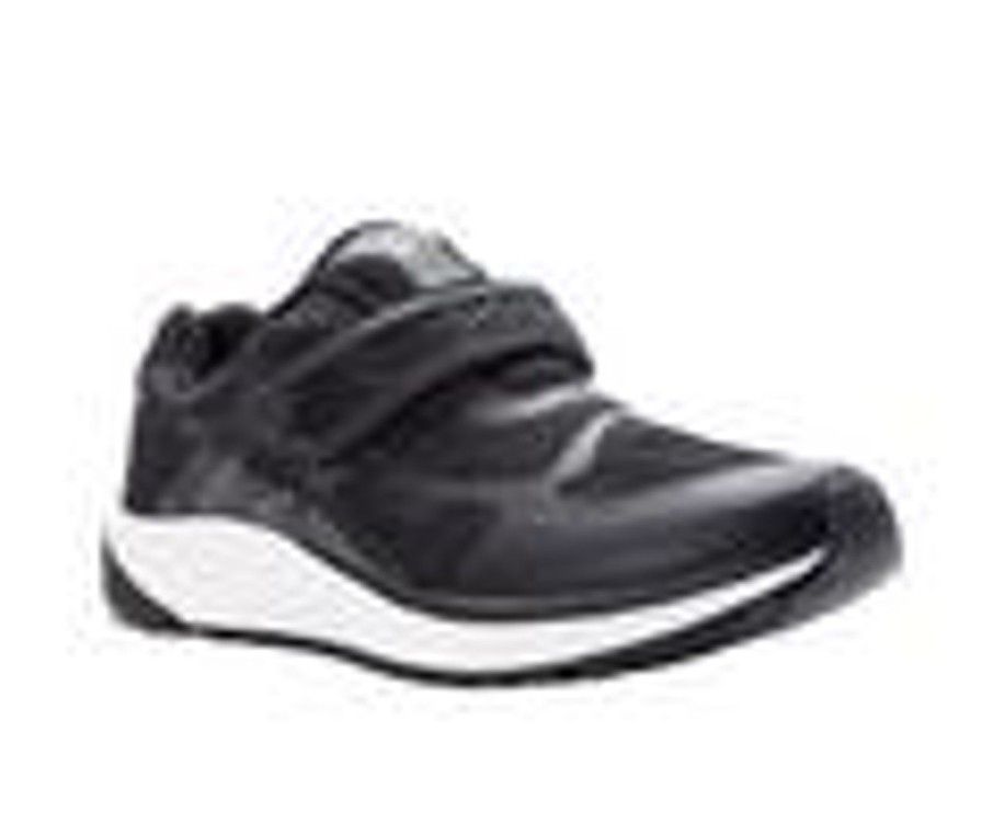 Men Propet Walking And Hiking | Men'S Propet One Strap Walking Shoes Black/Dk Grey